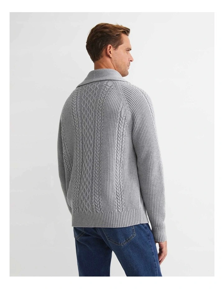 Joshua Cable Cardigan in Grey image 2
