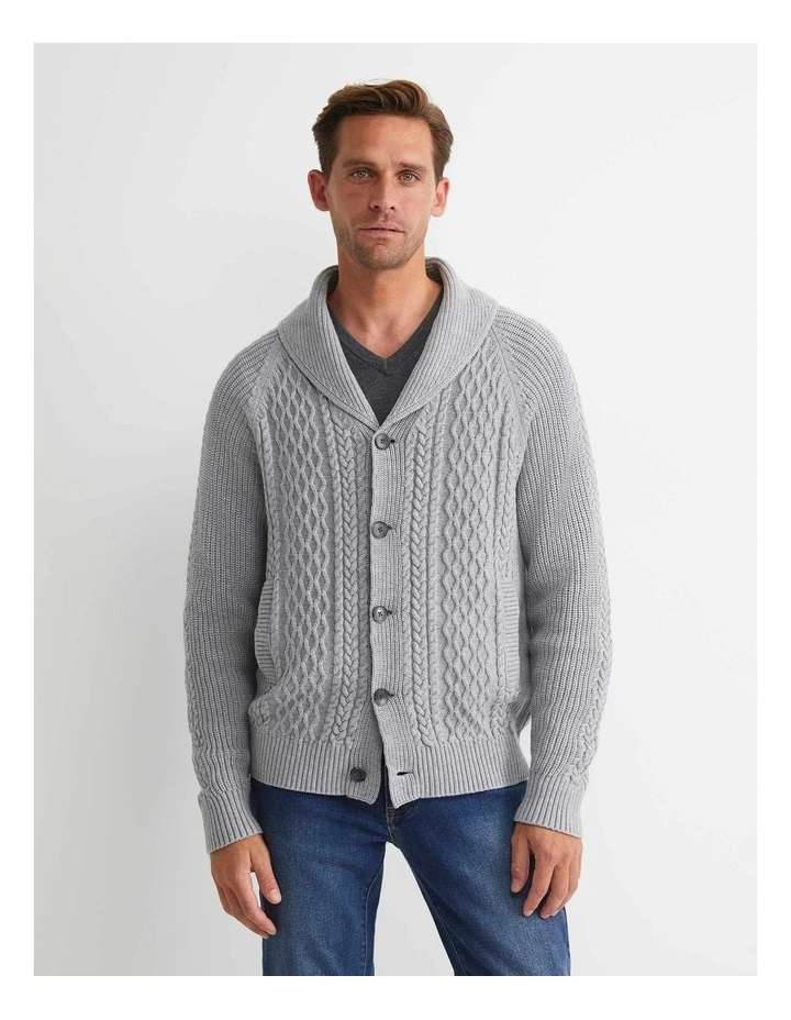 Joshua Cable Cardigan in Grey image 4