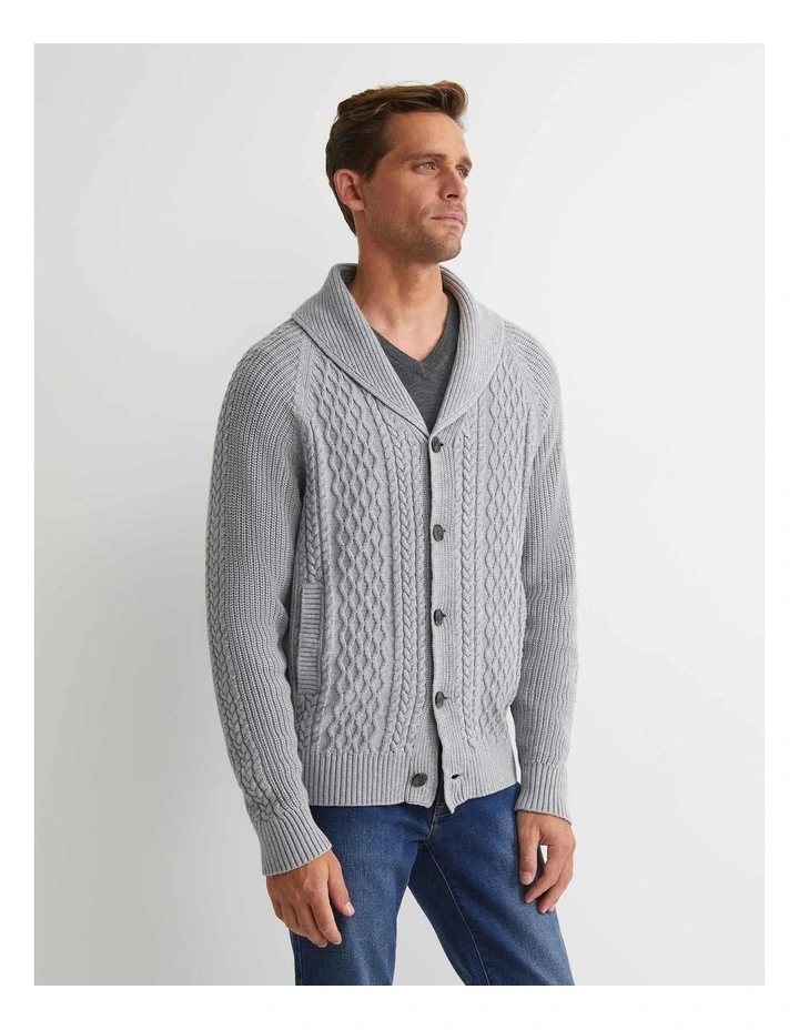 Joshua Cable Cardigan in Grey image 5