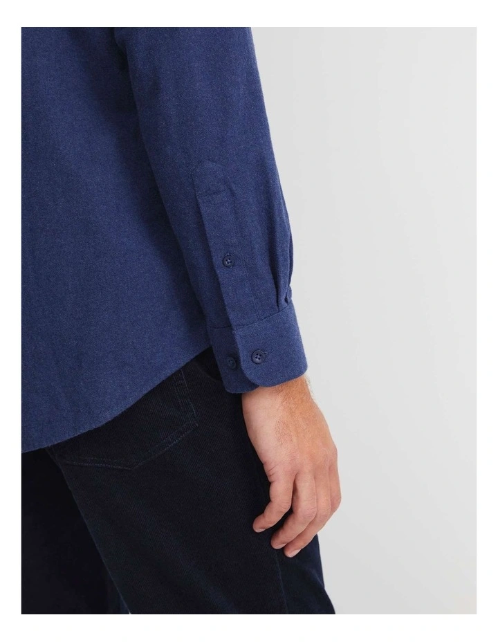 Jarron Long Sleeve Shirt in Navy Melange image 5