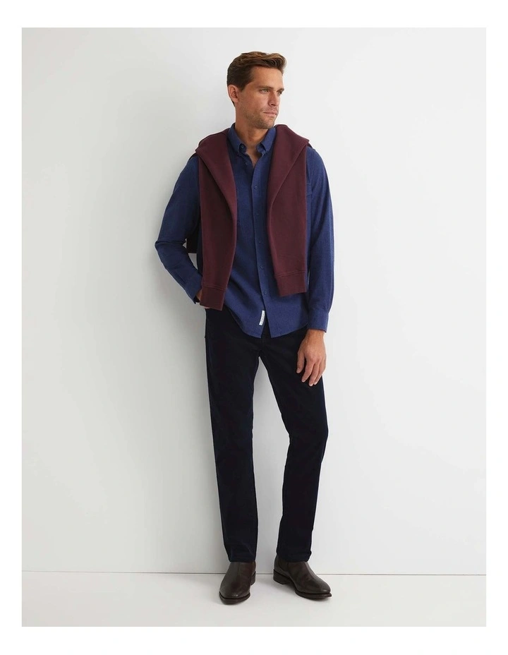 Jarron Long Sleeve Shirt in Navy Melange image 6