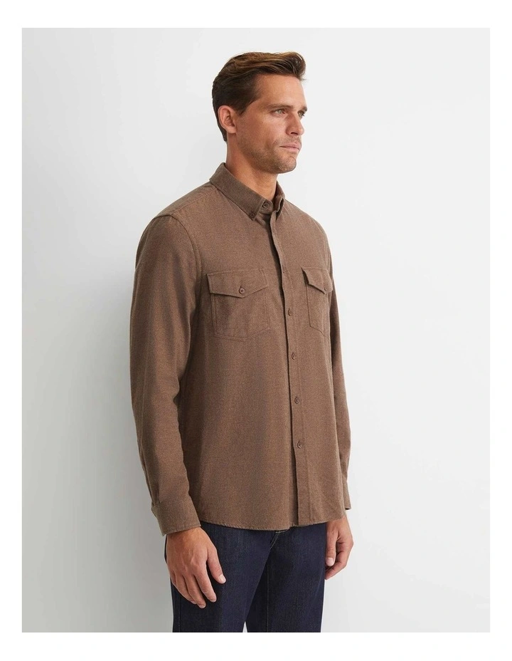 Jarron Long Sleeve Shirt in Cafe Melange image 4