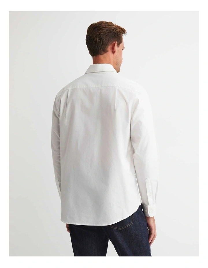 Emile Long Sleeve Dress Shirt in White image 2