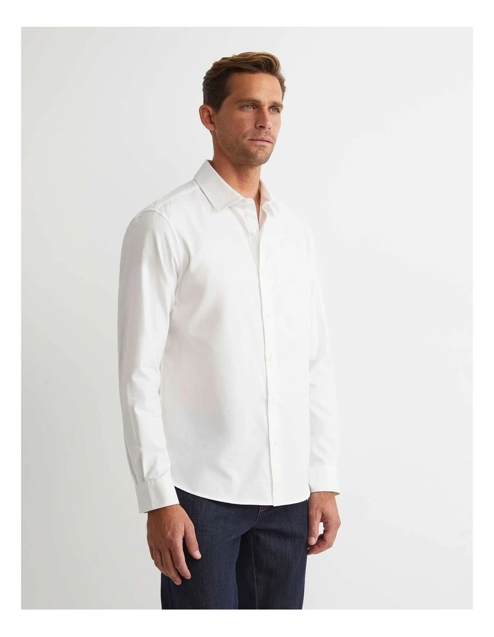 Emile Long Sleeve Dress Shirt in White image 4