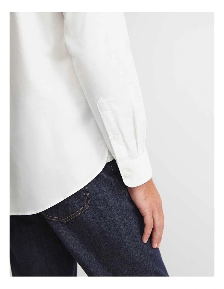 Emile Long Sleeve Dress Shirt in White image 5