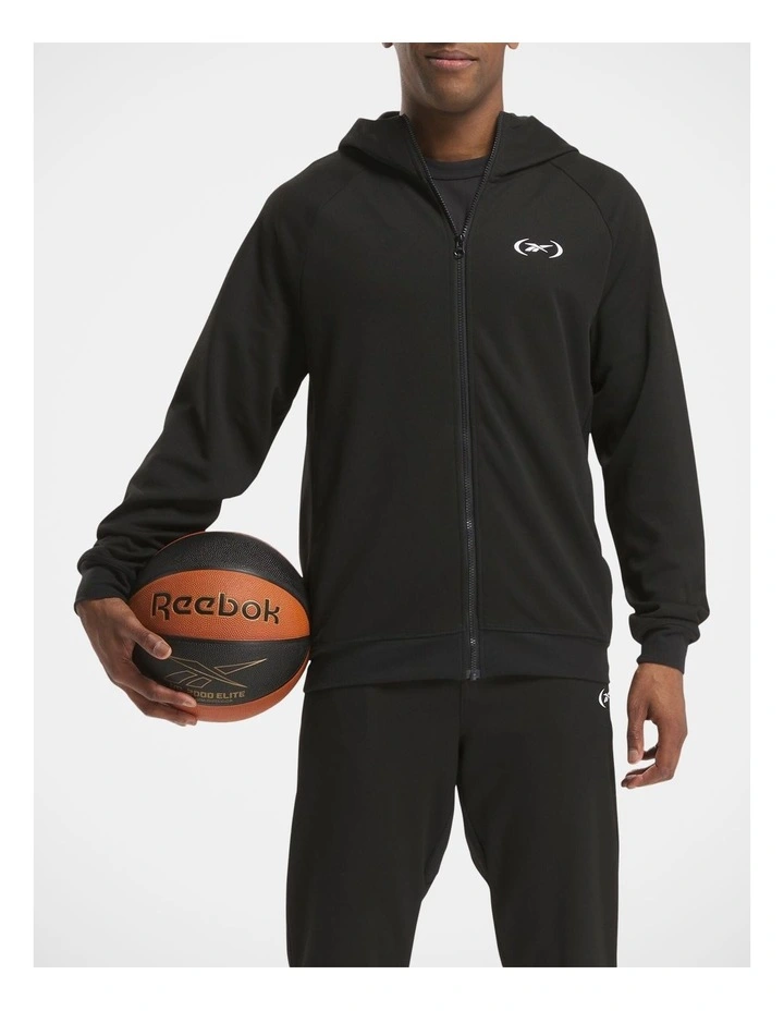 Reebok Hoopwear Full Zip In Black image 1