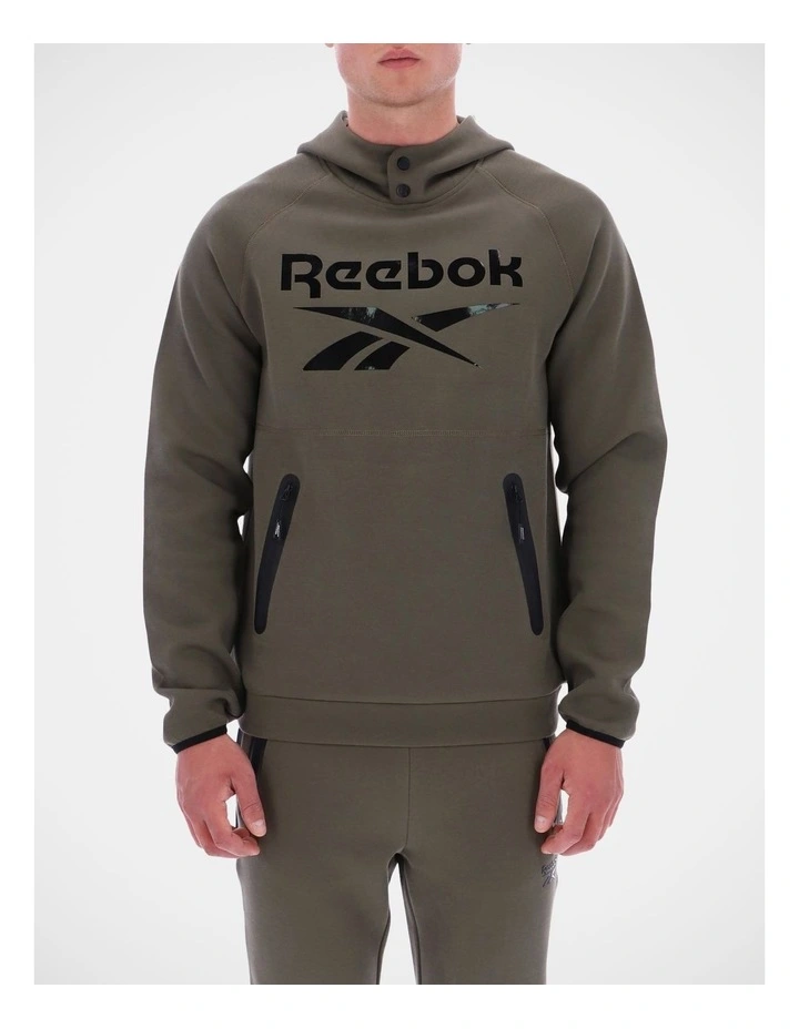 Overhead Hoody Fleece in Army Green image 1