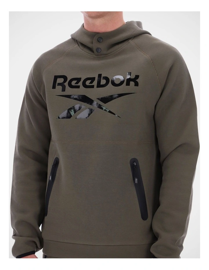Overhead Hoody Fleece in Army Green image 3