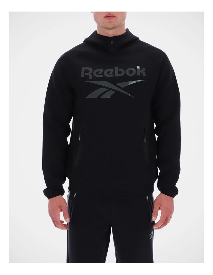 Overhead Hoody Fleece in Black image 1