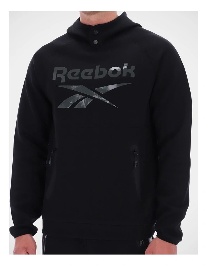 Overhead Hoody Fleece in Black image 4