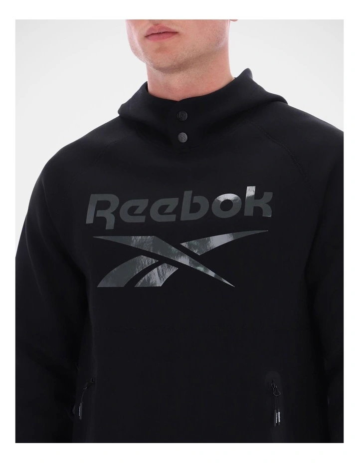Overhead Hoody Fleece in Black image 5