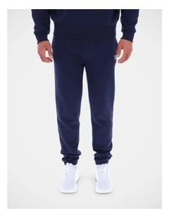 Printed Fleece Jogger in Vector Navy