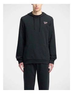 Ri Left Chest Logo Hood Sweatshirts in Black