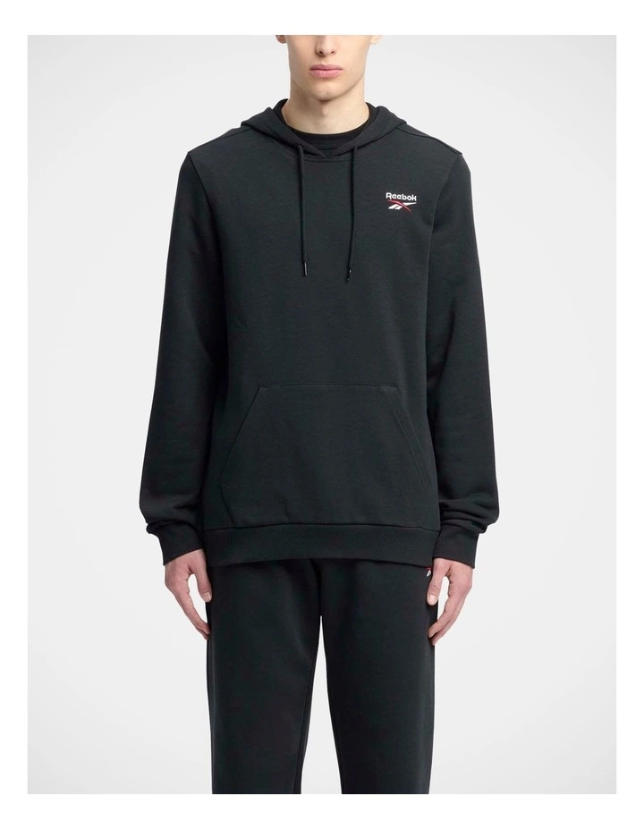 Ri Left Chest Logo Hood Sweatshirts in Black image 1