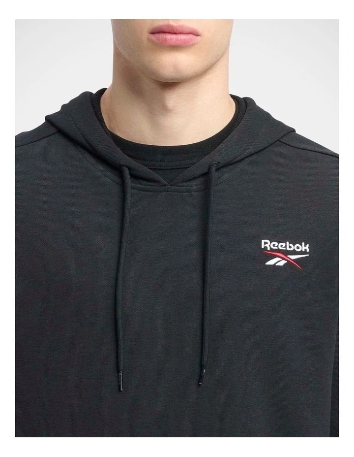 Ri Left Chest Logo Hood Sweatshirts in Black image 4