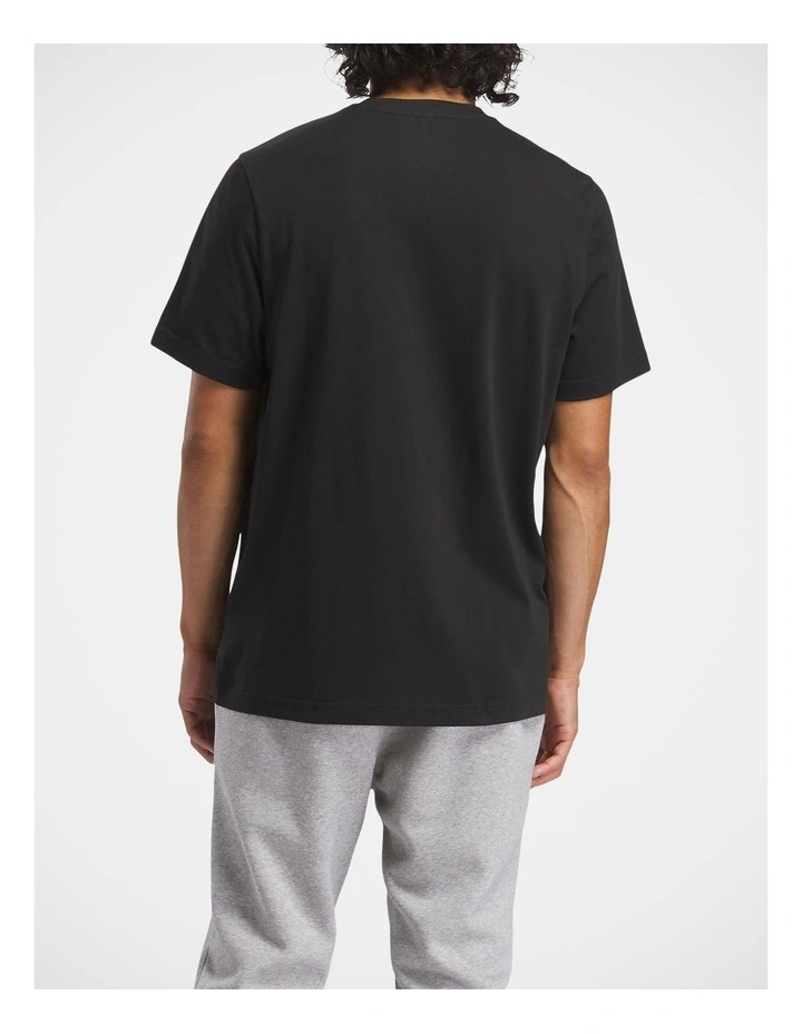 Stacked Logo T-Shirt In Black/White/Vector Red image 2