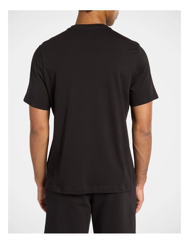 Stacked Logo T-Shirt In Black/White/Vector Red image 4