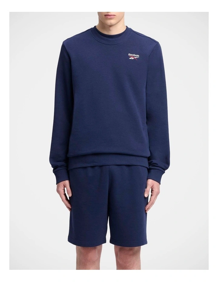 Ri Left Chest Logo Crew In Vector Navy image 1