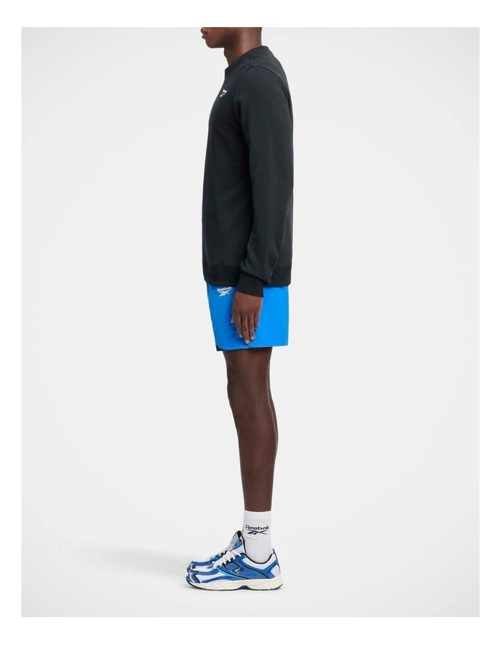 Ri Left Chest Logo Crew Sweatshirts in Black image 3