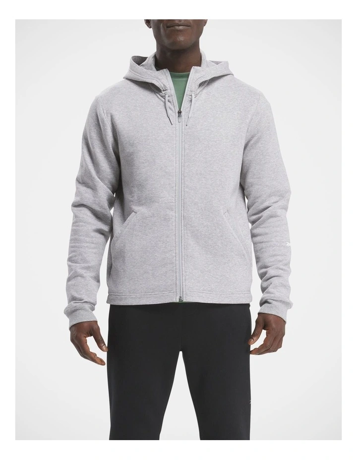 Active Ess Db Fz Hoodie In Medium Grey Heather image 1