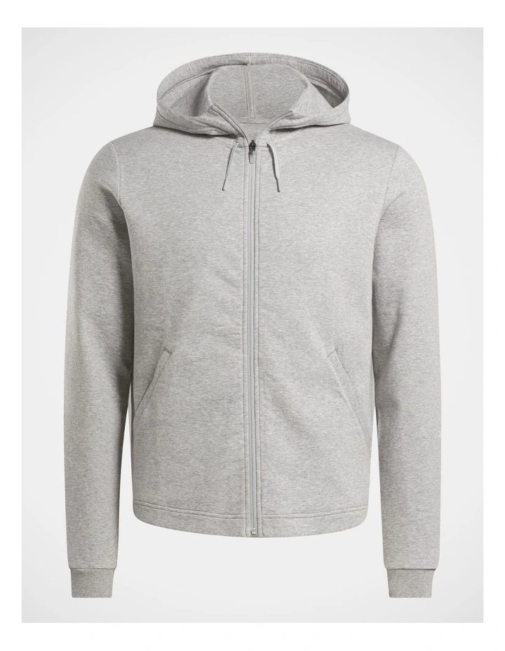 Active Ess Db Fz Hoodie In Medium Grey Heather image 4