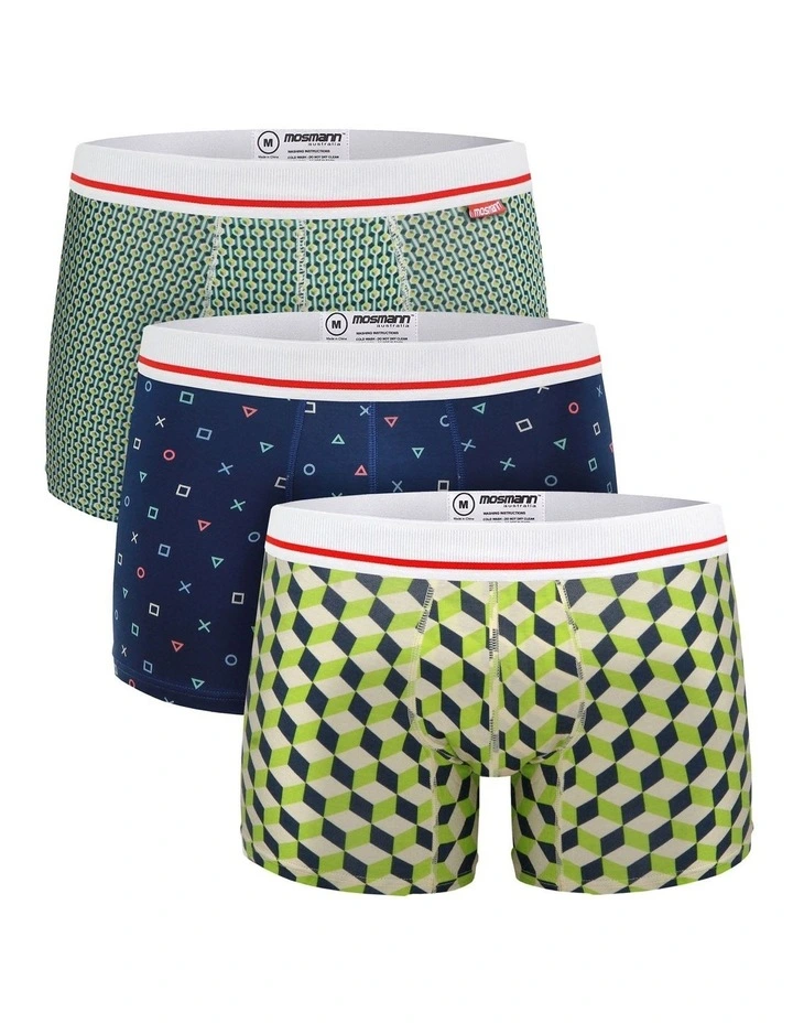 Bamboo Trunks Neo 3-Pack in Multi image 1