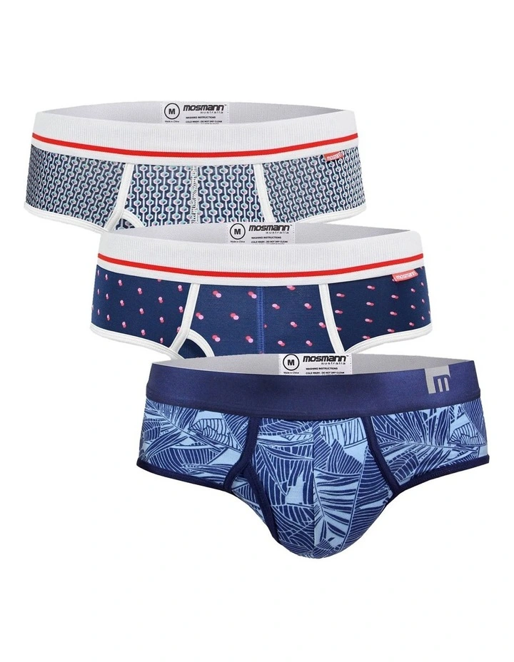 Bamboo Briefs 3 Pack in Azul image 1