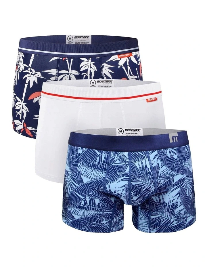 Bamboo Underwear Trunks 3-pack in Multi image 1