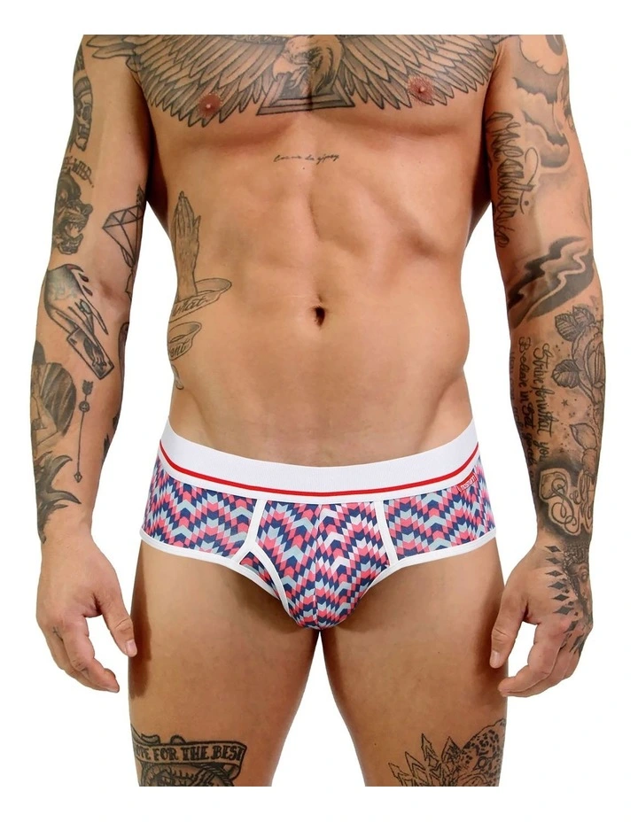 Mens Bamboo Brief in Multi image 2