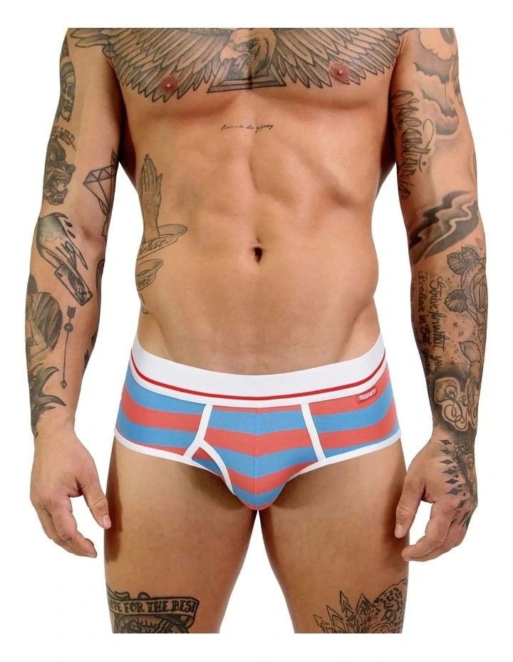 Mens Bamboo Brief in Multi image 2