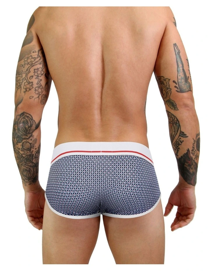 Mens Bamboo Brief in Blue image 3
