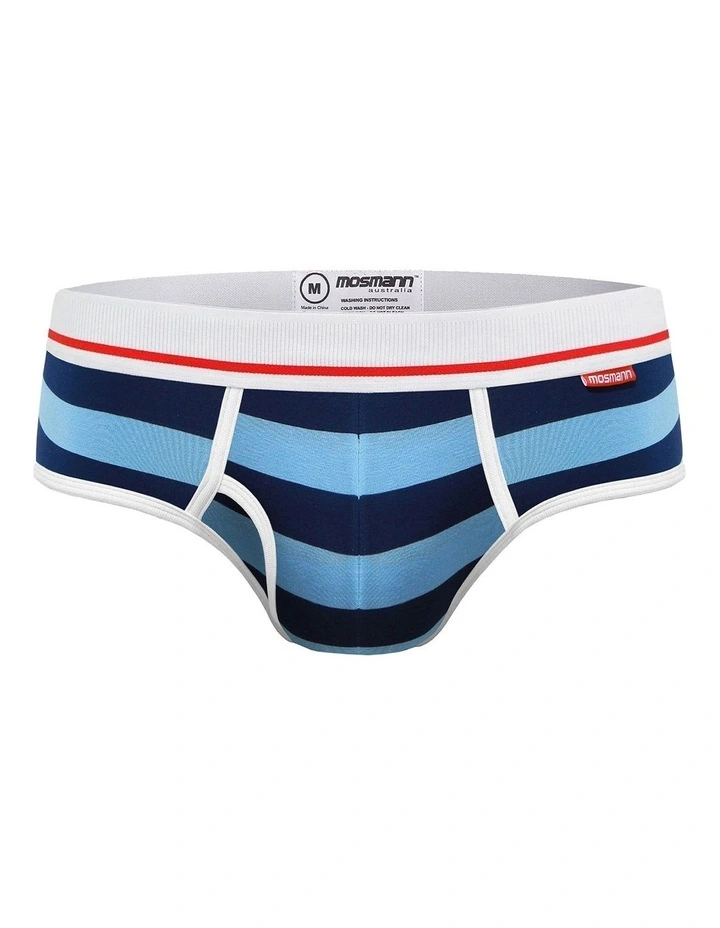 Mens Bamboo Brief in Blue image 1