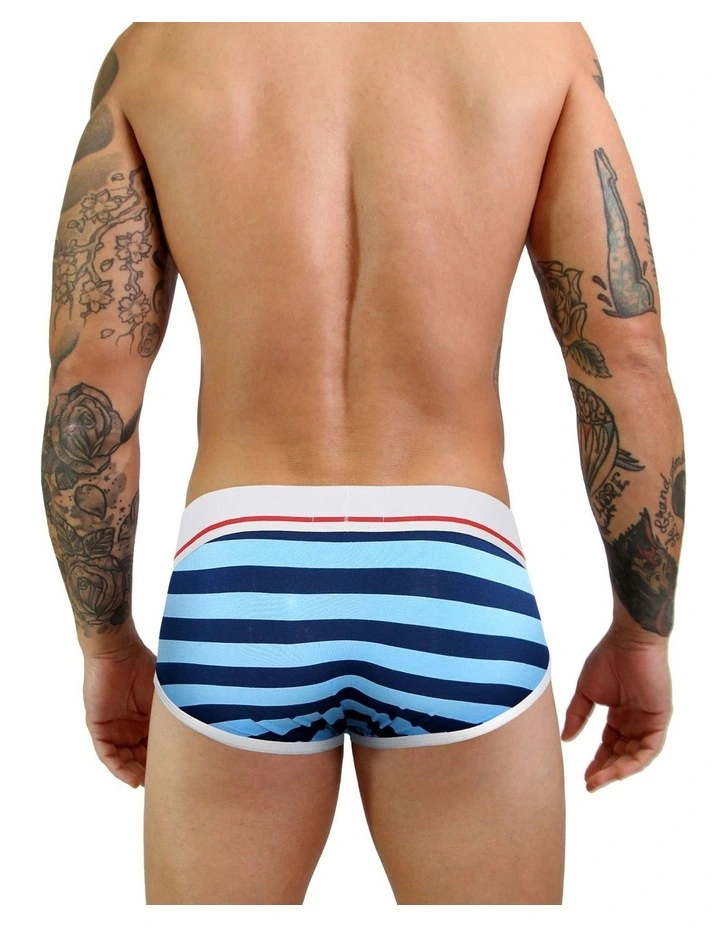 Mens Bamboo Brief in Blue image 3