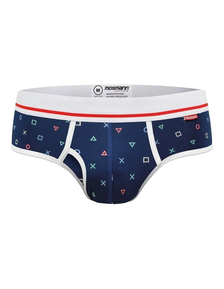 Mens Bamboo Brief in Blue image 1