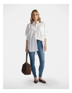 Evie High Rise Skinny Jean in Mid Blues