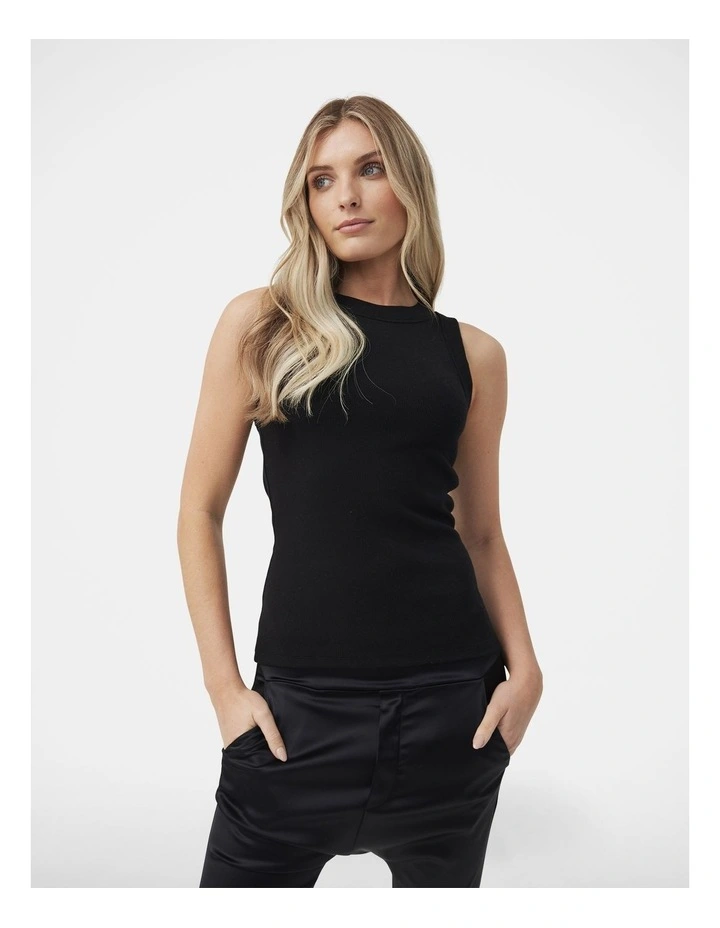 Rosalie Rib Tank in Black image 1