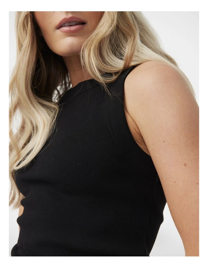 Rosalie Rib Tank in Black image 3