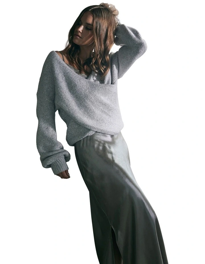 Estelle Metallic Jumper in Silver image 2