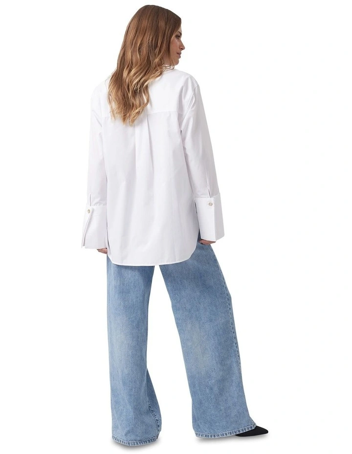 Alice Cotton Shirt in White image 3