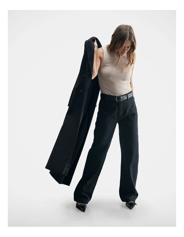 Rosalie Rib Tank in Coconut Marle image 1