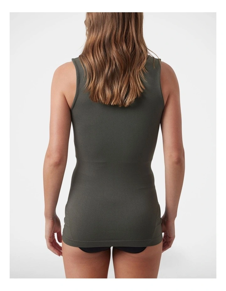 Seamless Scoop Tank in Cypress Green image 2