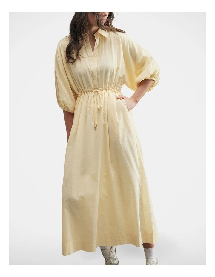 Bridget Cotton Shirt Dress in Buttercup image 3