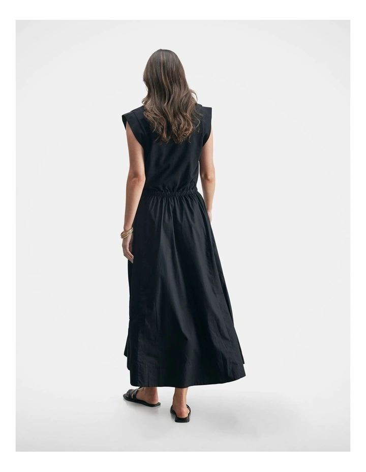 Jay Contrast Midi Dress in Black image 2