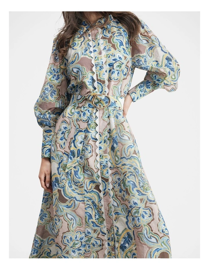 Lara Trim Detail Midi Dress in Paisley Print image 3