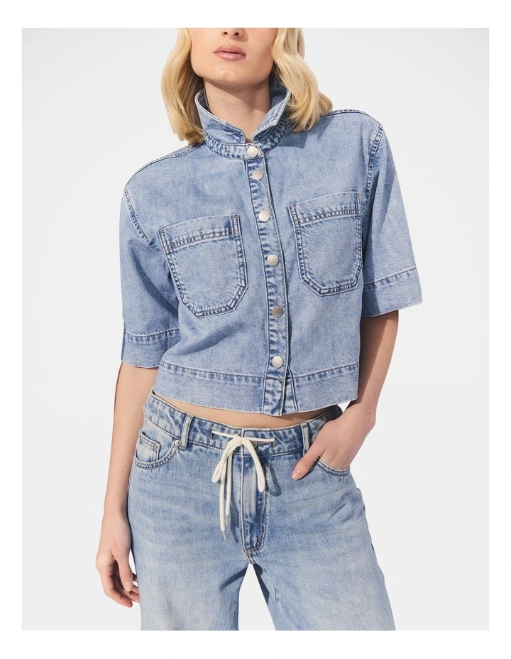 D-Luxe Denim Shirt in Blue image 4
