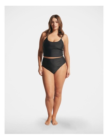 Ultra High Waist Bikini Bottom in Black