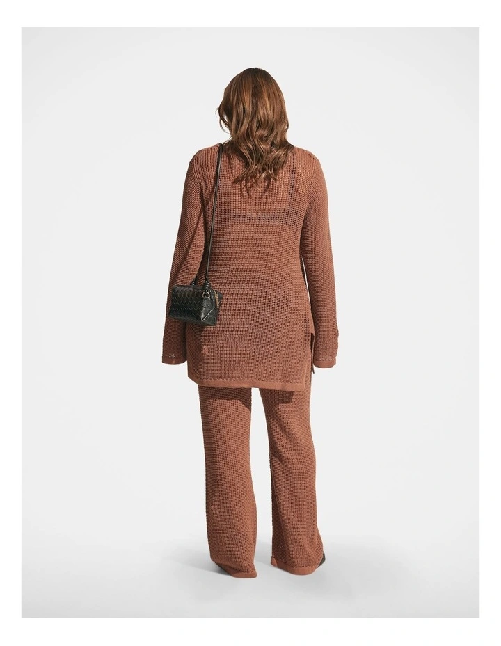 Coco Crochet Pant in Clove image 2