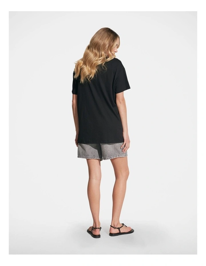 Tiger Print Tee in Black image 2