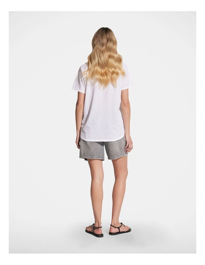 Soho Print Tee in White image 2