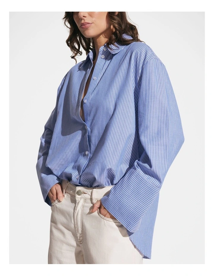 Stella Oversized Shirt in Blue image 3